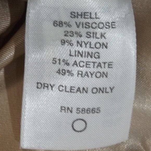 CLASSIQUE ENTIER Jacket, 8, Raw weave, Clasps, Collarless, Beige/brown, Belted - Picture 13 of 13